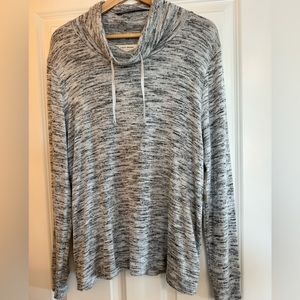 Lucky Brand Cloud Soft Large Sweater Grey/white New with Tags